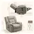 Plush Swivel Massage Recliner with Rock & Remote