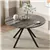 47” Round Dining Table with Wooden Top and Metal Legs
