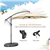 Adjustable Offset Umbrella - Beige