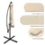 Adjustable Offset Umbrella - Beige