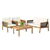 4-Piece Wicker Lounge Set - White