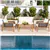 4-Piece Wicker Lounge Set - White
