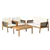 4-Piece Wicker Lounge Set - White