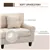 3-Seater Corduroy Sofa - Beige