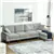 Reversible Sectional Sofa with Pillows - Light Gray