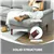 Reversible Sectional Sofa with Pillows - Light Gray