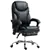 6 Point Vibration Massage Office Chair, PU Leather with Footrest, Blac