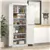72.5' Tall Kitchen Pantry Storage Cabinet with Adjustable Shelves, Whi