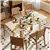 Modern Extendable Dining Table, Seats 6-8, 55.1 x 31.5 in, Natural Woo