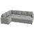 Pull Out Sofa Bed with Hidden Storage, Chaise Lounge, Velvet Upholster