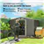 Spacious 9 x 6 ft Metal Garden Storage Shed