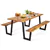 Patented 70 Inch Dining Table Set with Seats and Umbrella Hole
