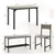 4 Pieces Rustic Dining Table Set