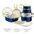 Steel 15-Piece Nonstick Ceramic Cookware Set with Accessories