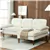 Tufted 3-Seater Sectional Sofa - Cream White