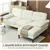 Tufted 3-Seater Sectional Sofa - Cream White