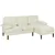 Tufted 3-Seater Sectional Sofa - Cream White