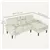 Tufted 3-Seater Sectional Sofa - Cream White