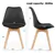Modern Wooden Leg Dining Chair (Set of 4) - Black