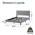 Soft Gray Upholstered Platform Bed Frame – No Box Spring Needed