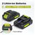 20 V Cordless Leaf Blower with Dual Batteries & Charger