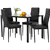 Compact Faux-Marble 5-Piece Dining Set for 4