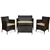 4-Piece Rattan Patio Seating Set