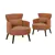 Elegant Corduroy Accent Chairs – Plush, Supportive & Durable, Set of 2