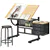 Multi-Functional Drafting Station with Adjustable Top and Drawers