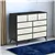 9-Drawer Storage Cabinet, Dresser with Wood Desktop, White (Black)