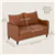 Moderno 2-Seater PU Leather Couch - Brown