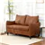 Moderno 2-Seater PU Leather Couch - Brown