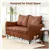 Moderno 2-Seater PU Leather Couch - Brown