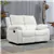 White PU Leather Recliner Loveseat