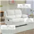 White PU Leather Recliner Loveseat