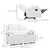 White PU Leather Recliner Loveseat