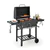 Portable Charcoal BBQ Grill with Foldable Side Tables & Wheels