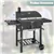 Portable Charcoal BBQ Grill with Foldable Side Tables & Wheels
