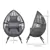 Rattan Wicker Egg Lounge Chair with Soft Cushion