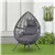 Rattan Wicker Egg Lounge Chair with Soft Cushion