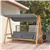 3 Seater Patio Swing Chair Convertible Swing Bed with Canopy