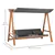 3 Seater Patio Swing Chair Convertible Swing Bed with Canopy