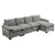 Comfort L-Shaped Sofa Sectional - Grey