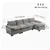 Comfort L-Shaped Sofa Sectional - Grey