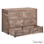 Rustic Classics Stow Queen Murphy Cabinet with Mattress in Beachwood