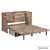 Rustic Classics Stow Queen Murphy Cabinet with Mattress in Beachwood