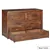 Rustic Classics Stow Queen Murphy Bed Cabinet with Mattress in Cherry