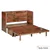 Rustic Classics Stow Queen Murphy Bed Cabinet with Mattress in Cherry