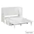 Rustic Classics Stow Full Murphy Bed Cabinet with Mattress in White