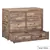 Rustic Classics Stow Full Murphy Cabinet with Mattress in Beachwood